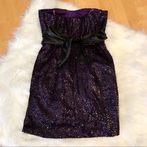 Speechless strapless sequined dress purple size 9 Taylor Swift Eras Tour - Picture 7 of 8